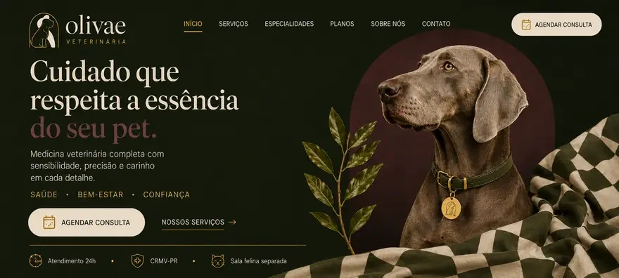 Resultado desktop do estudo Olivae Veterinária
