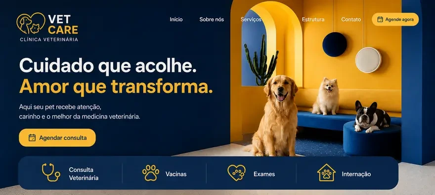 Resultado desktop do estudo Vet Care